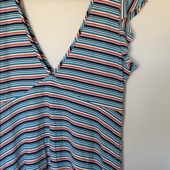 Striped v-neck mini dress🌸 - Picture 2 of 8